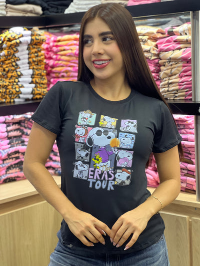 camiseta negra para dama manga corta - Eras Tour