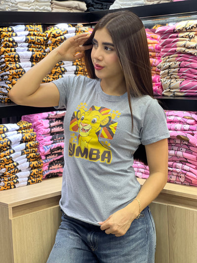 camiseta gris para dama manga corta - Simba
